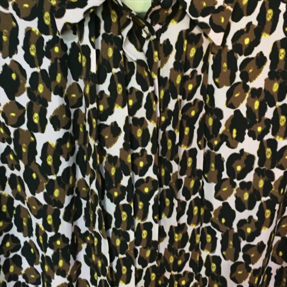 Diane Von Furstenberg Leopard Print Blouse - Brown and Pink - Picture 6 of 16